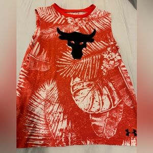 Boys Under Armour The Rock cutoff shirt